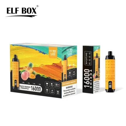 ELF SHISHA 16000 Peach Mango Pineapple tropická exploze chuti v každém potahu